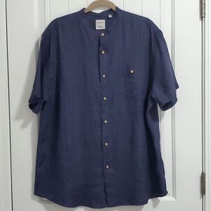 Baird Mcnutt mens linen button down casual shirt,  size xl
